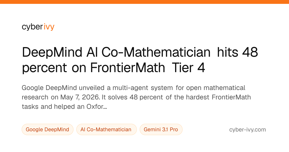 DeepMind AI Co-Mathematician hits 48 percent on FrontierMath Tier 4 ...